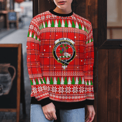 Clan Burnett Modern Crest Tartan Christmas Ugly Sweater JL27 Burnett Modern Crest Tartan Tartan Ugly Sweater