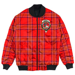 Clan Burnett Modern Tartan Crest Bomber Jacket SL64 Burnett Modern Tartan Tartan Bomber Jacket