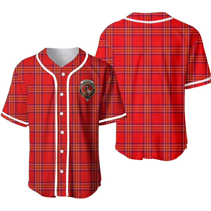 Clan Burnett Tartan Unisex Baseball Jersey
