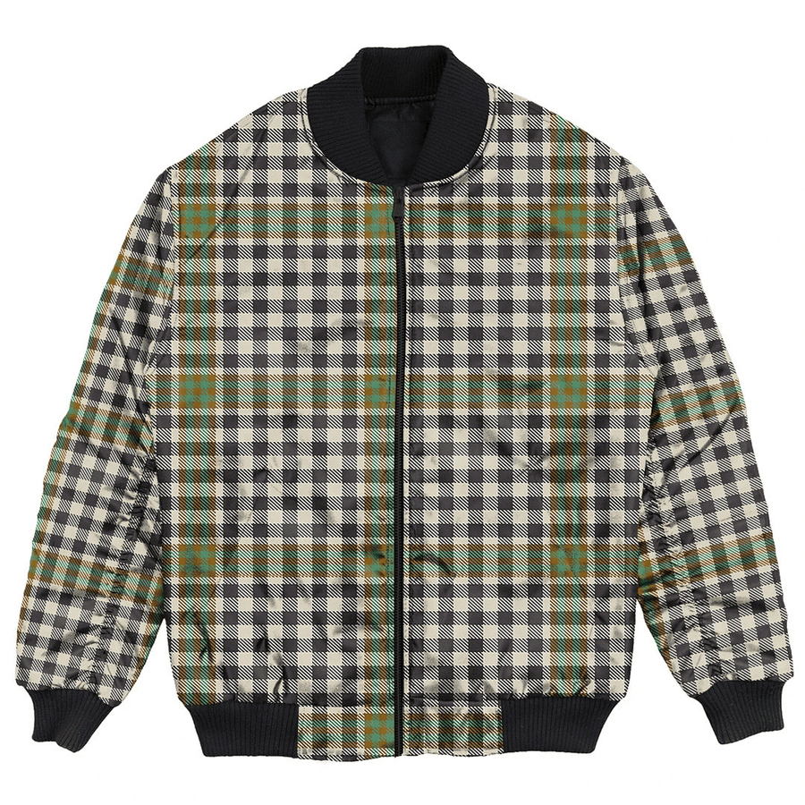 Clan Burns Check Tartan Bomber Jacket QI63 Burns Check Tartan Tartan Bomber Jacket