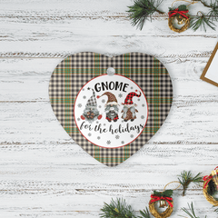 Clan Burns Check Tartan Gnome Heart Ceramic Ornament PE14 Burns Check Tartan Gnome Tartan Christmas