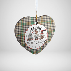 Clan Burns Check Tartan Gnome Heart Ceramic Ornament PE14 Burns Check Tartan Gnome Tartan Christmas