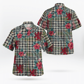 Clan Burns Check Tartan Scottish Lion Hawaiian Shirt TS42 Burns Check Tartan Tartan Hawaii Shirt