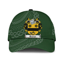 Clan Burns Coat Of Arms - Irish Family Crest St Patrick's Day Classic CapOC36 Classic Cap - Burns Coat Of Arms St Patrick's Day Classic Cap Irish Cap