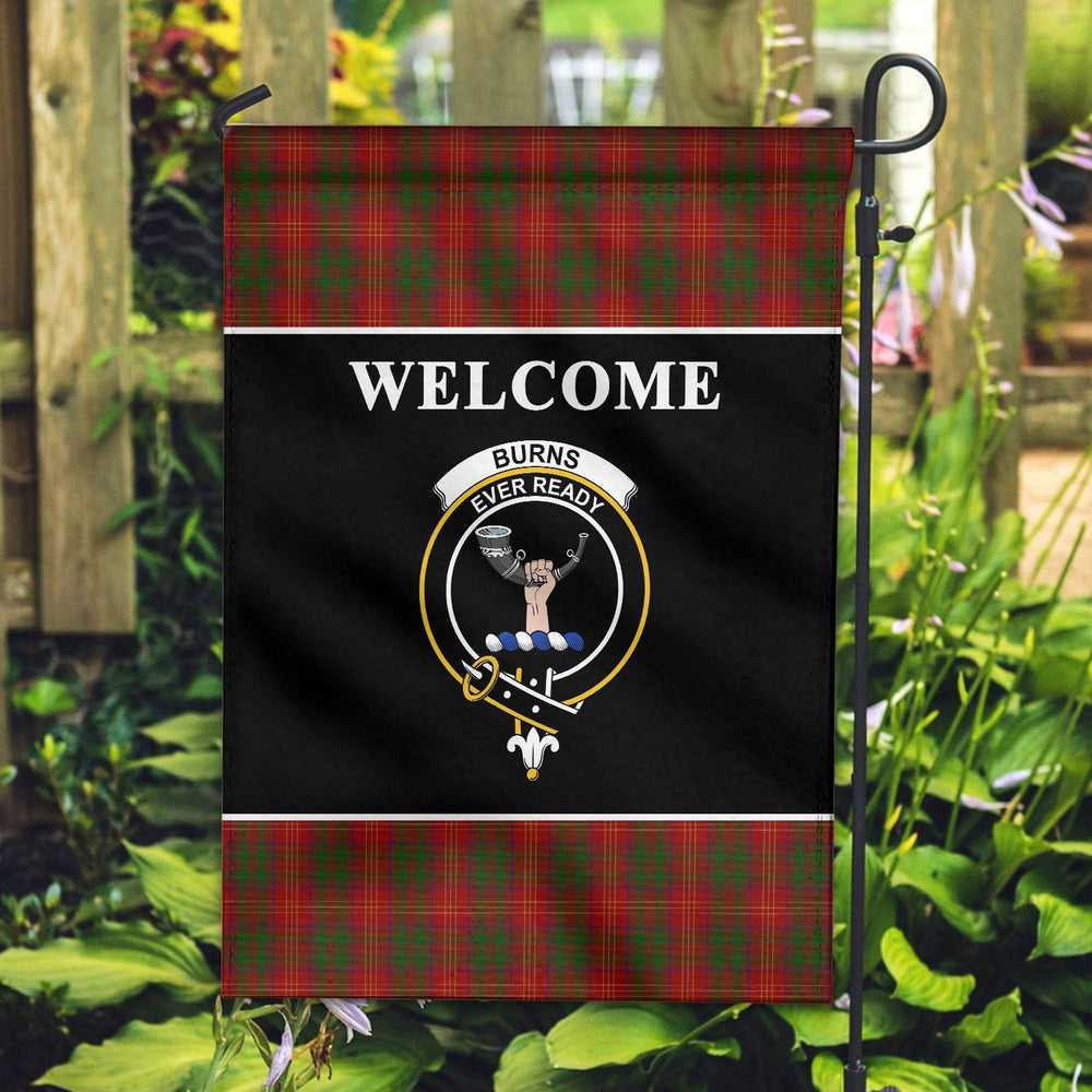 Clan Burns Tartan Crest Black Garden Flag XY61 Clan Burns Tartan Today