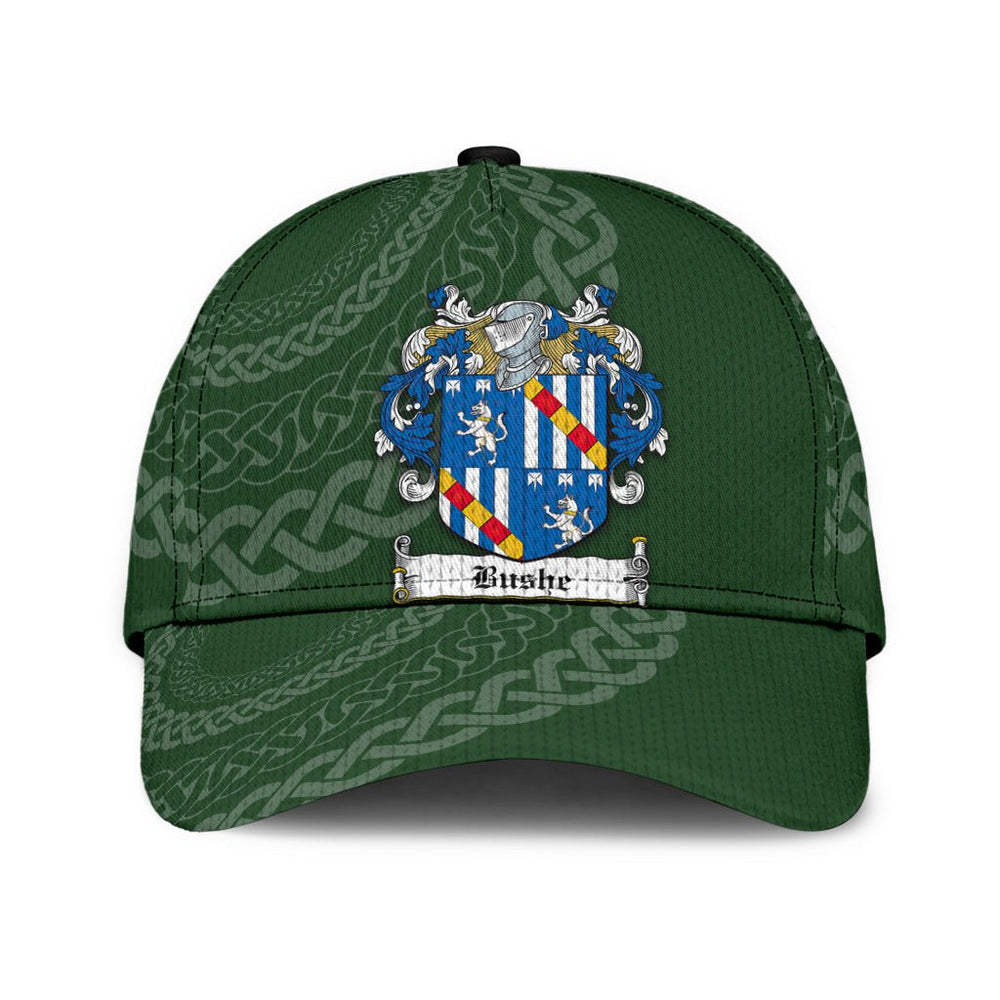Clan Bushe Coat Of Arms - Irish Family Crest St Patrick's Day Classic CapJA48 Classic Cap - Bushe Coat Of Arms St Patrick's Day Classic Cap Irish Cap