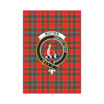 Clan Butter Tartan Crest Garden Flag