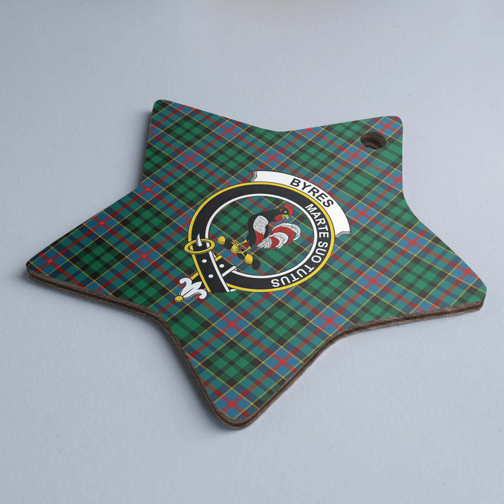 Clan Byres 1 Tartan Crest Star Ceramic Ornament NL44 Byres 1 Tartan Tartan Christmas