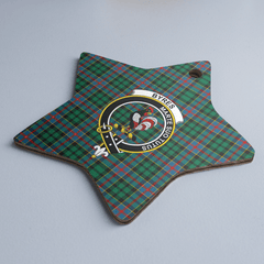 Clan Byres 1 Tartan Crest Star Ceramic Ornament NL44 Byres 1 Tartan Tartan Christmas