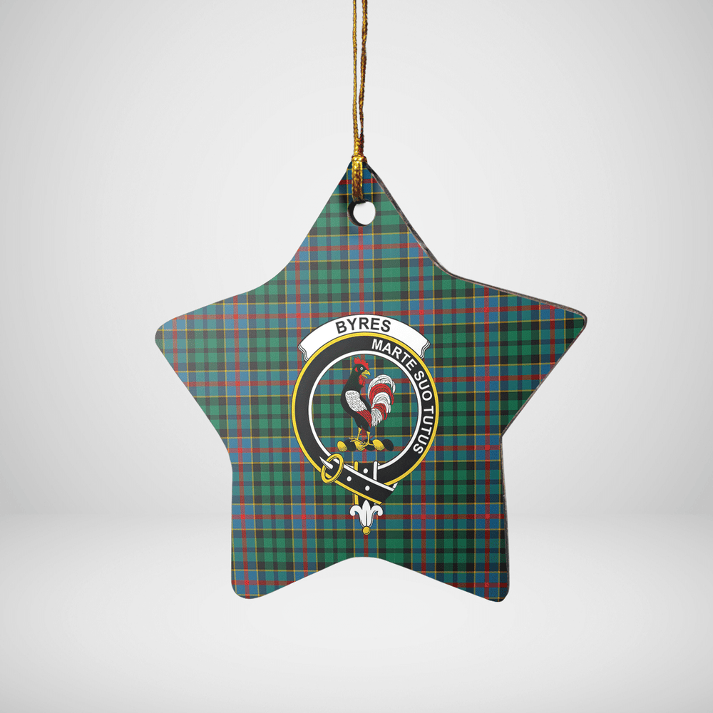 Clan Byres 1 Tartan Crest Star Ceramic Ornament NL44 Byres 1 Tartan Tartan Christmas