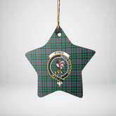 Clan Byres 1 Tartan Crest Star Ceramic Ornament NL44 Byres 1 Tartan Tartan Christmas