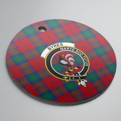 Clan Byres 2 Tartan Crest Round Ceramic Ornament AW57 Byres 2 Tartan Tartan Christmas