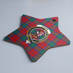 Clan Byres 2 Tartan Crest Star Ceramic Ornament FJ76 Byres 2 Tartan Tartan Christmas