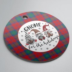 Clan Byres 2 Tartan Gnome Round Ceramic Ornament NY22 Byres 2 Tartan Tartan Christmas