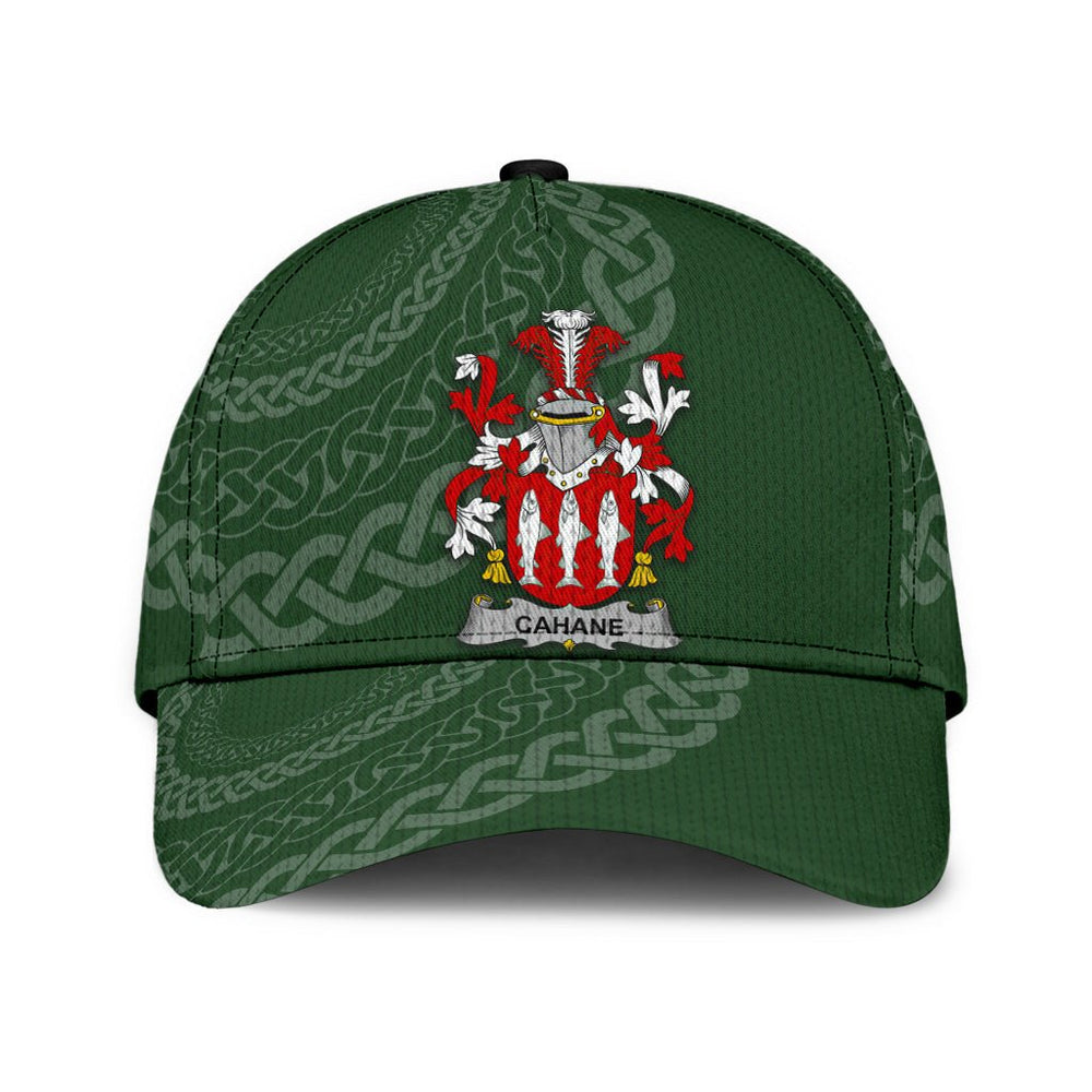 Clan Cahane Coat Of Arms - Irish Family Crest St Patrick's Day Classic CapLX56 Classic Cap - Cahane Coat Of Arms St Patrick's Day Classic Cap Irish Cap