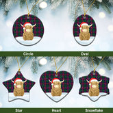 Clan Cairns Tartan Christmas Ceramic Ornament Highland Cows Style KH45 Cairns Tartan Tartan Ornament