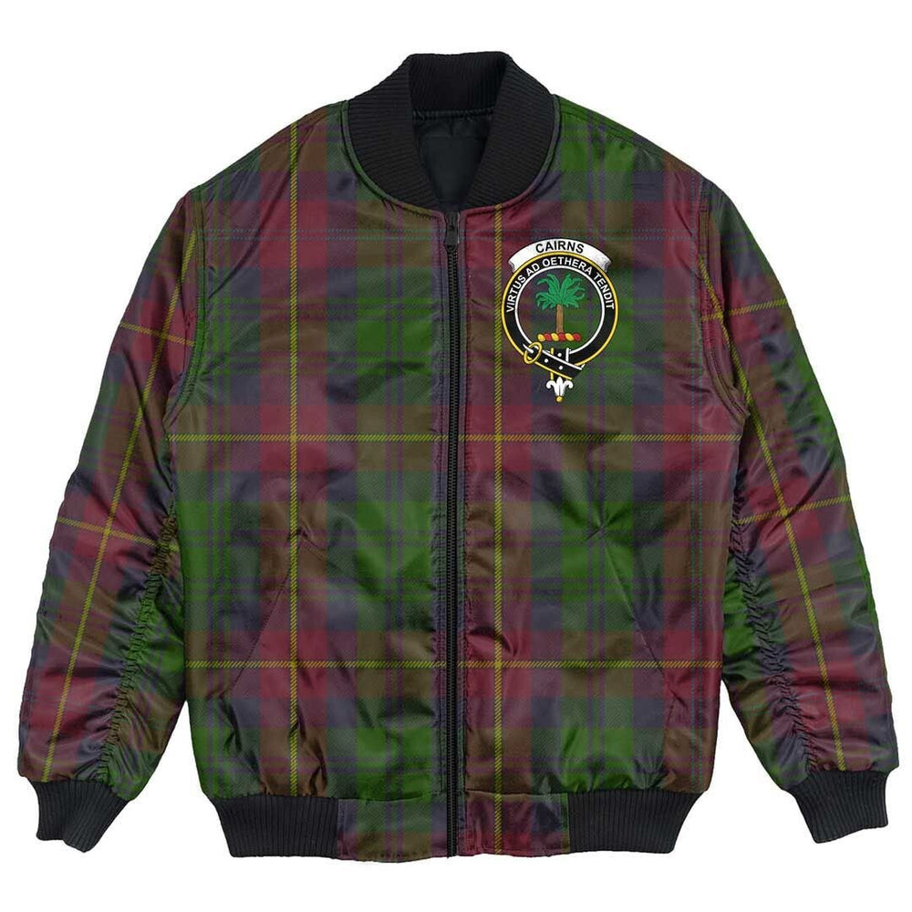 Clan Cairns Tartan Crest Bomber Jacket KQ85 Cairns Tartan Tartan Bomber Jacket
