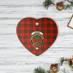 Clan Cairns Tartan Crest Heart Ceramic Ornament VB42 Cairns Tartan Tartan Christmas