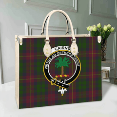 Clan Cairns Tartan Crest Leather Bag CA65 Clan Cairns Tartan Today