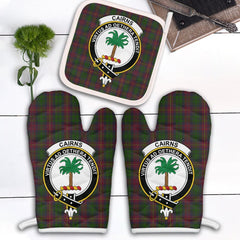 Clan Cairns Tartan Crest Oven Mitt And Pot Holder (2 Oven Mitts + 1 Pot Holder) WM73 Clan Cairns Tartan Today