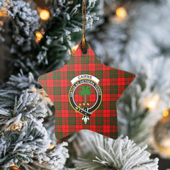 Clan Cairns Tartan Crest Star Ceramic Ornament LX48 Cairns Tartan Tartan Christmas