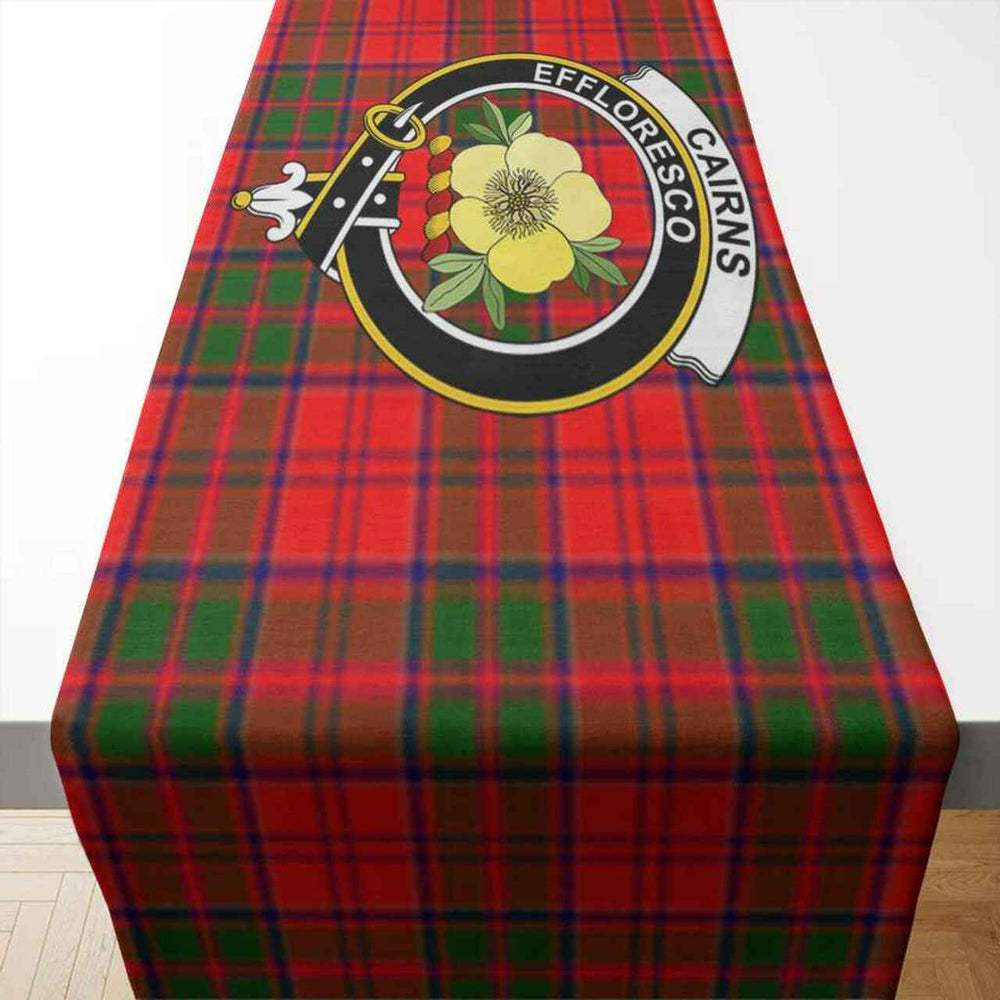 Clan Cairns Tartan Crest Table Runner Cotton VG88 Cairns Tartan Tartan Table Runner