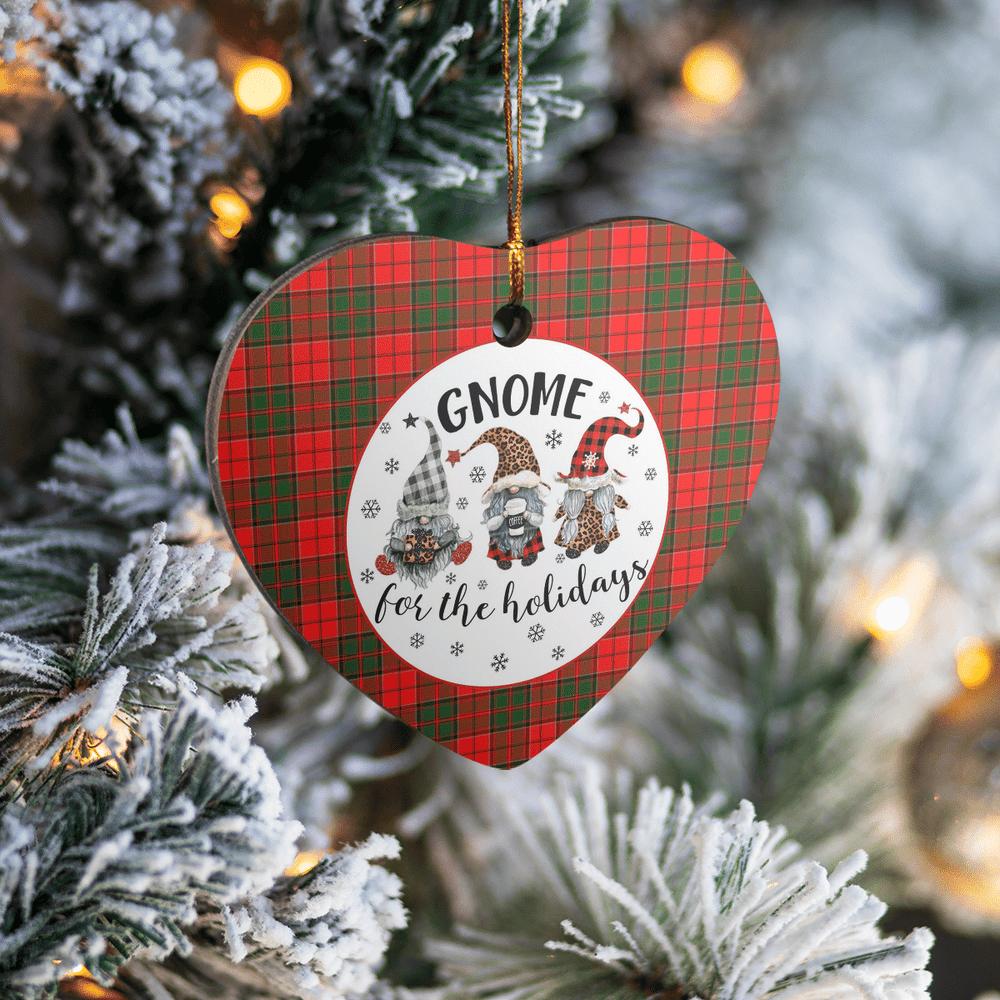 Clan Cairns Tartan Gnome Heart Ceramic Ornament SI50 Cairns Tartan Gnome Tartan Christmas