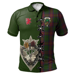 Clan Cairns Tartan Polo Shirt - Lion Rampant And Celtic Thistle Style SI11 Cairns Tartan Tartan Polo