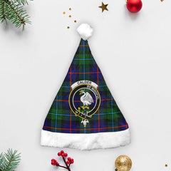 Clan Calder (Calder-Campbell) Tartan Crest Christmas Santa Hat QO12 Calder (Calder-Campbell) Tartan Tartan Santa Hat