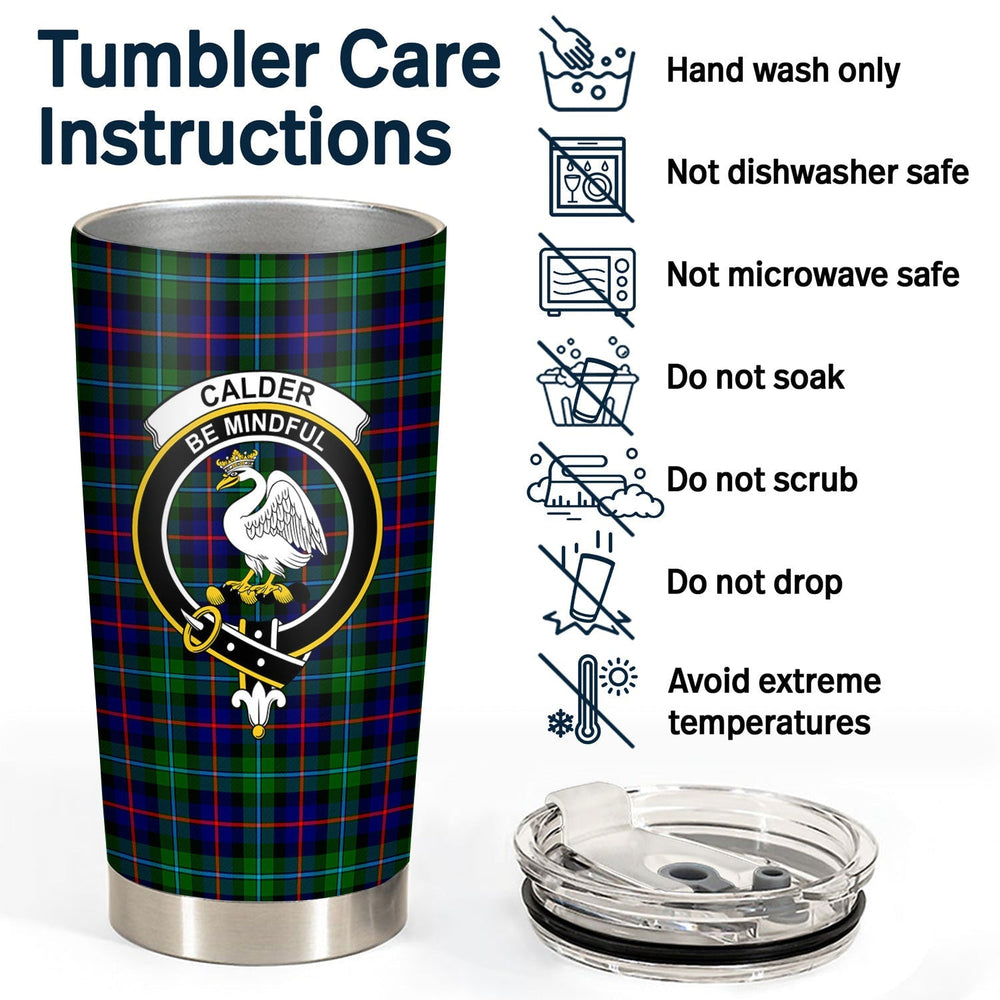 Clan Calder (Calder-Campbell) Tartan Crest Tumbler KE77 Clan Calder Tartan Today