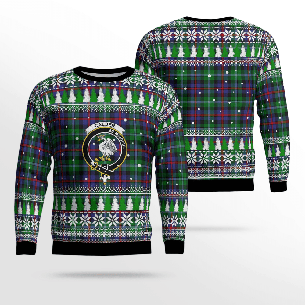 Clan Calder Crest Tartan Christmas Ugly Sweater CX70 Calder Crest Tartan Tartan Ugly Sweater