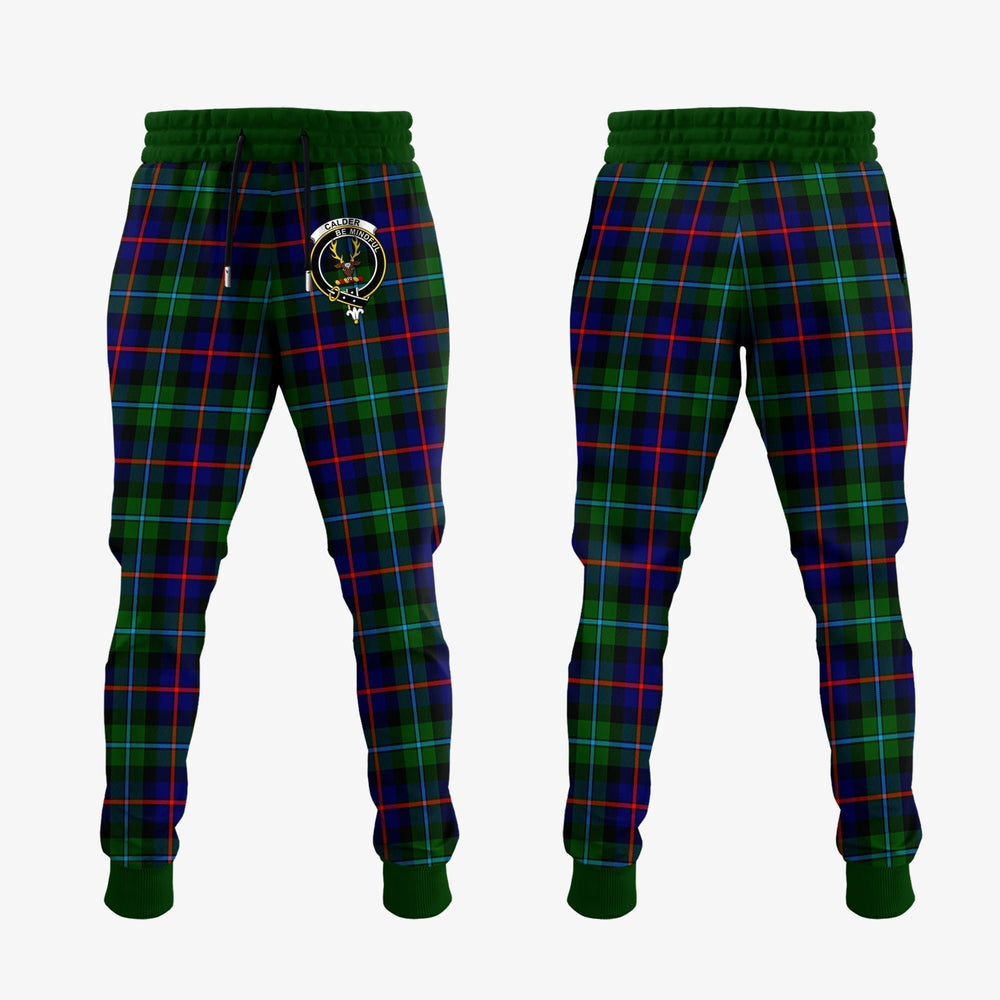 Clan Calder Modern Tartan Crest Jogger Sweatpants TP70 Clan Calder Tartan Today