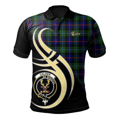 Clan Calder Modern Tartan Polo Shirt - Believe In Me Style