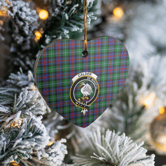 Clan Calder Tartan Crest Heart Ceramic Ornament FZ82 Calder Tartan Tartan Christmas