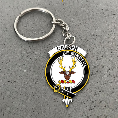 Clan Calder Tartan Crest Keychain