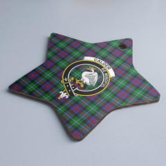 Clan Calder Tartan Crest Star Ceramic Ornament CI84 Calder Tartan Tartan Christmas