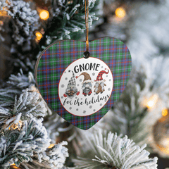 Clan Calder Tartan Gnome Heart Ceramic Ornament GB41 Calder Tartan Gnome Tartan Christmas