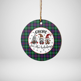 Clan Calder Tartan Gnome Round Ceramic Ornament DD74 Calder Tartan Tartan Christmas