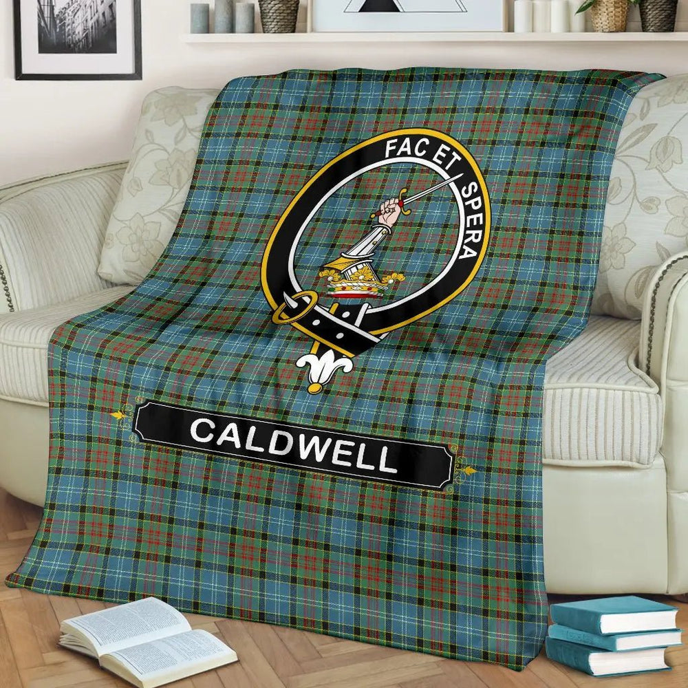 Clan Caldwell Family Tartan Crest BlanketsBA26 Tartan Today