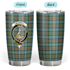 Clan Caldwell Tartan Crest Tumbler VM83 Clan Hall Tartan Today
