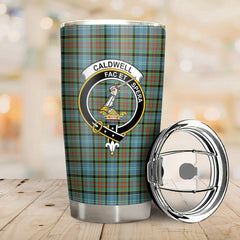 Clan Caldwell Tartan Crest Tumbler VM83 Clan Hall Tartan Today