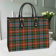 Clan Caledonia Ancient Tartan Leather Bag DF57 Clan Don Tartan Today