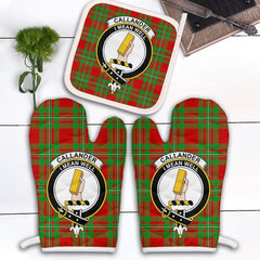 Clan Callander Modern Tartan Crest Oven Mitt And Pot Holder (2 Oven Mitts + 1 Pot Holder) WE34 Clan Callander Tartan Today