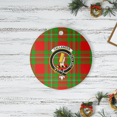 Clan Callander Modern Tartan Crest Round Ceramic Ornament UC16 Callander Modern Tartan Tartan Christmas