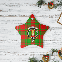 Clan Callander Modern Tartan Crest Star Ceramic Ornament PM39 Callander Modern Tartan Tartan Christmas