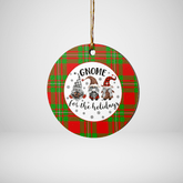 Clan Callander Modern Tartan Gnome Round Ceramic Ornament AM14 Callander Modern Tartan Tartan Christmas