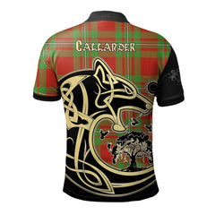 Clan Callander Modern Tartan Polo Shirt Viking Wolf BM29 Callander Modern Tartan Tartan Polo