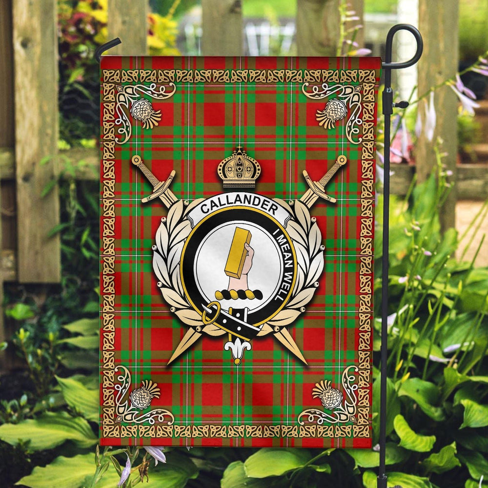 Clan Callander Tartan Crest Garden Flag - Celtic Thistle PP74 Clan Callander Tartan Today