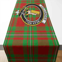 Clan Callander Tartan Crest Table Runner Cotton AJ31 Callander Tartan Tartan Table Runner