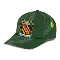 Clan Callender Coat Of Arms - Irish Family Crest St Patrick's Day Classic CapKN58 Classic Cap - Callender Coat Of Arms St Patrick's Day Classic Cap Irish Cap